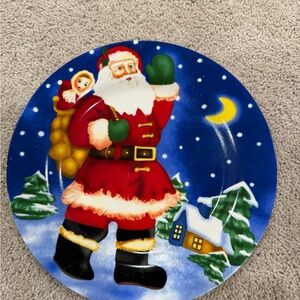 Festive Santa Claus Holiday Plate